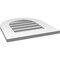 Ekena Millwork Round Top Surface Mount PVC Gable Vent: Functional, w/ 3-1/2"W x 1"P Standard Frame, 18"W x 20"H GVPRT18X2001SF - alternate 4